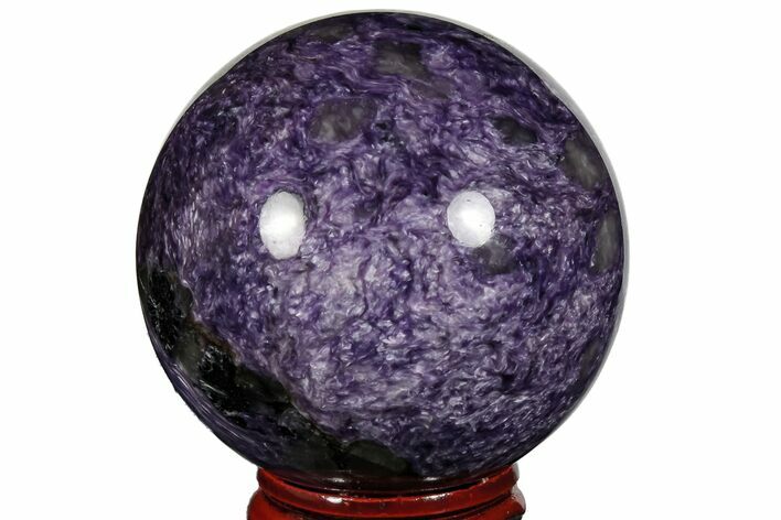 Polished Purple Charoite Sphere - Siberia #165456